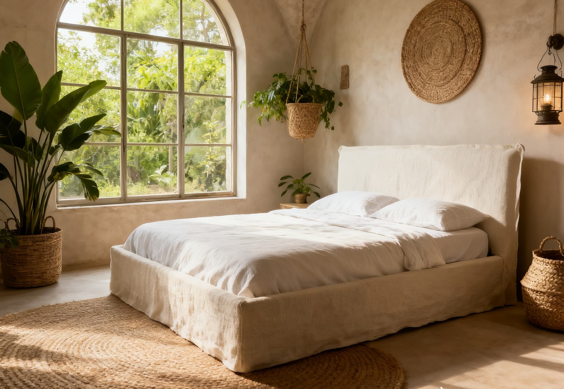 7290 Gina Cotton Slip-cover Bed - Hanleide Furniture